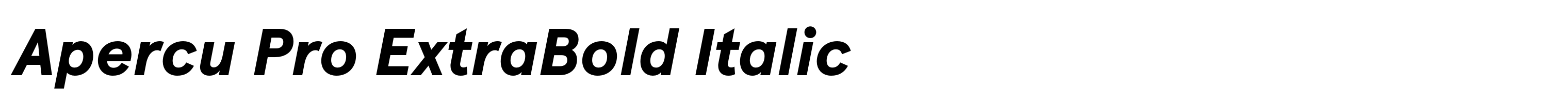 Apercu Pro ExtraBold Italic